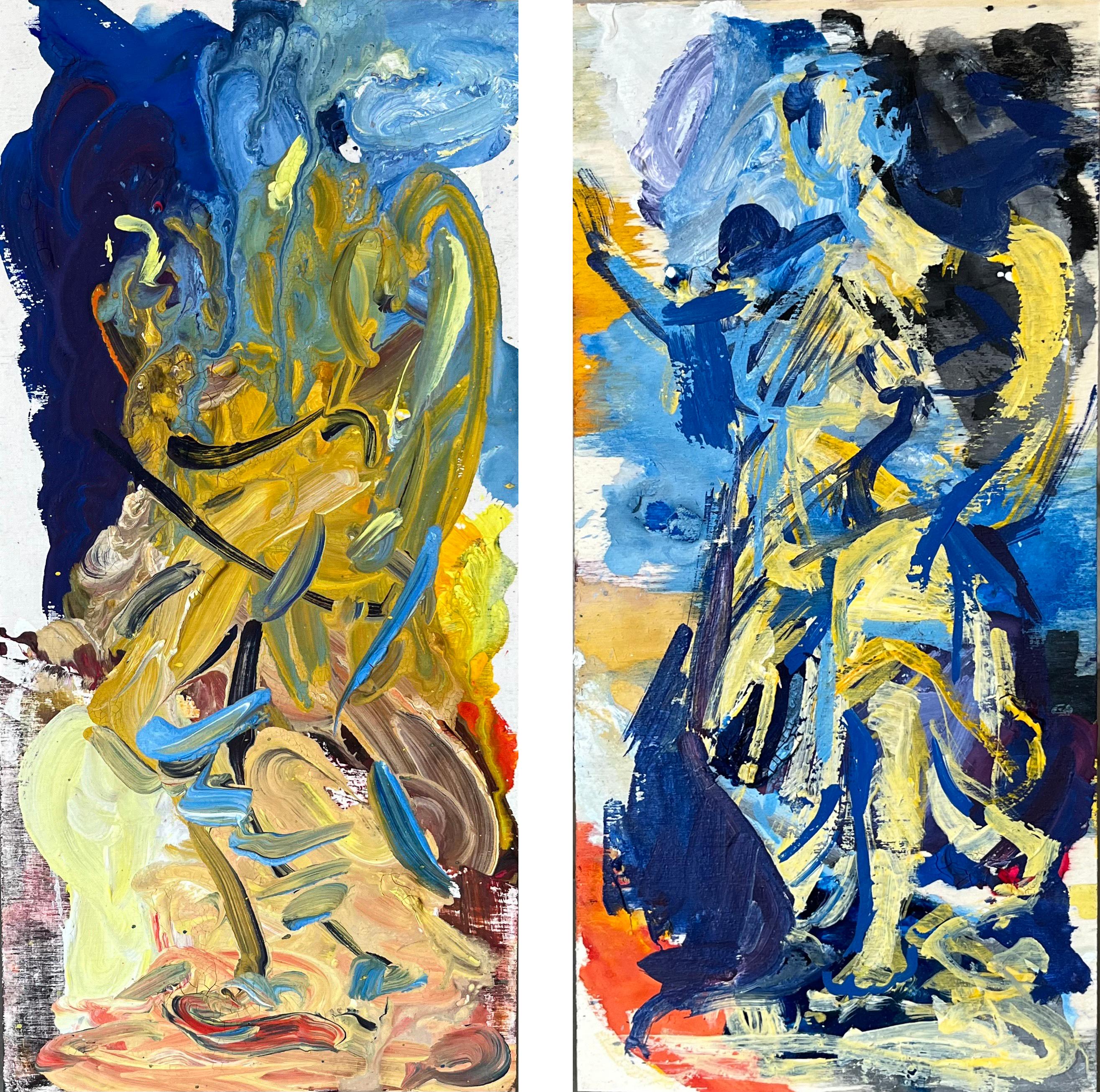 Engel mit Nägeln II (Diptychon) - Inspiriert von Berninis Engelsskulpturen in Rom