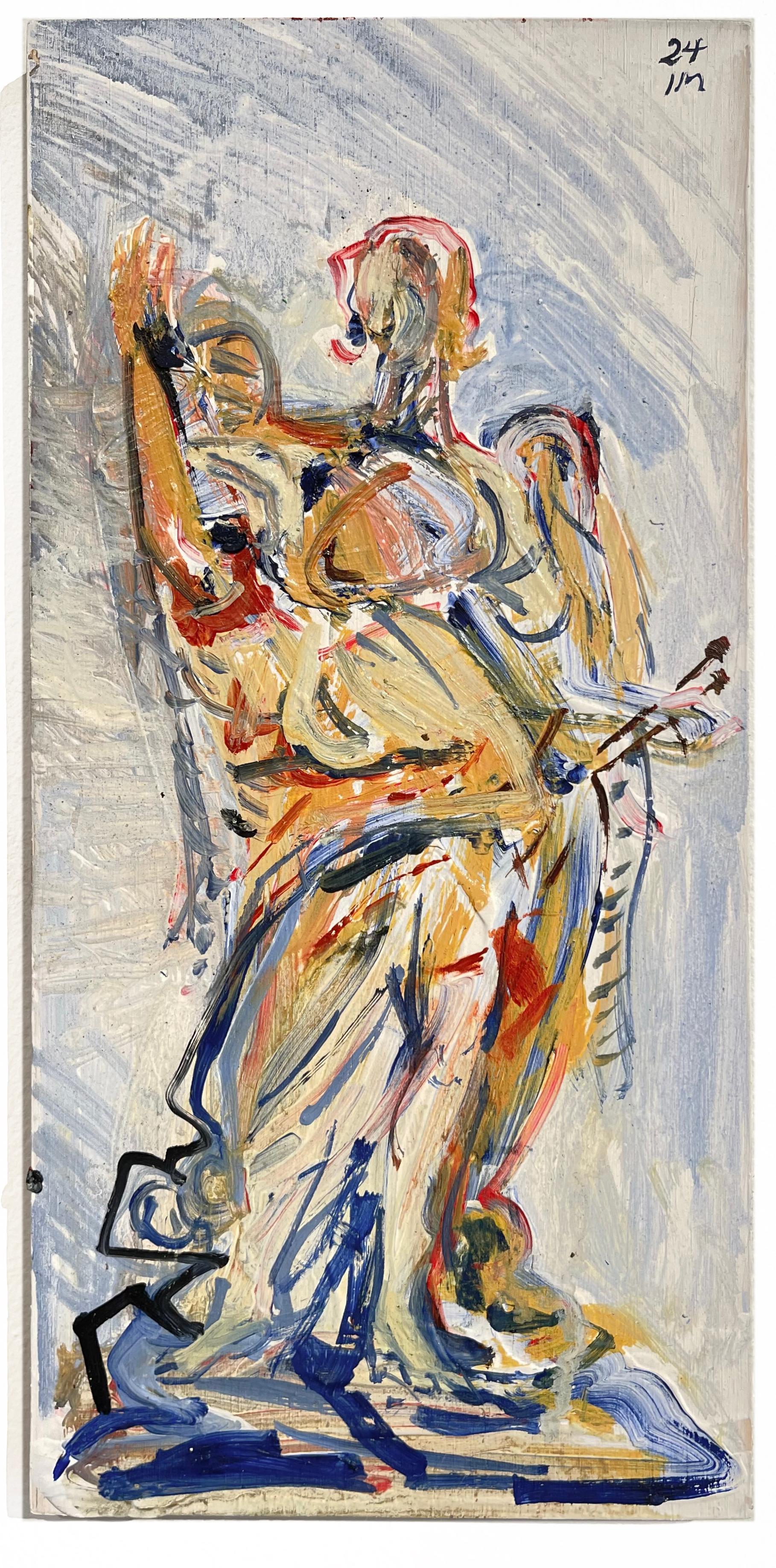 Angel with Nails III - Oil Painting Inspired by Bernini
s Angels in Rome