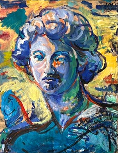 Angel with Whip - Colorful Painting of Bernini's Angel Sculptures in Rome