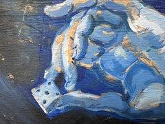 Hand with Die - Painting Inspired by Bernini's Sculpture in Rome