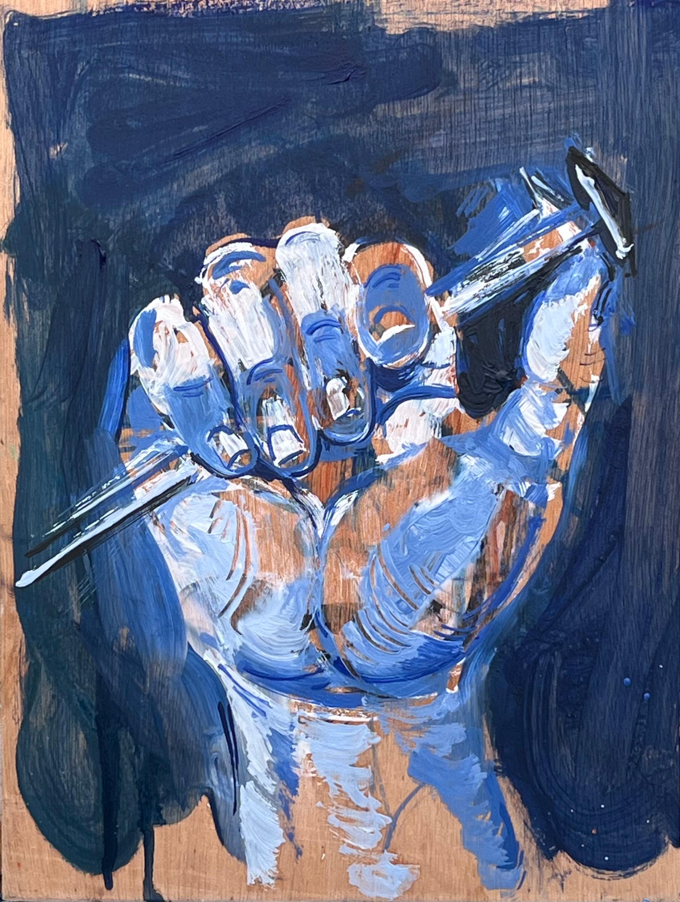 Hand with Nails - Painting Inspired by Bernini's Sculpture in Rome