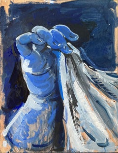 Hand with Veronica's Veil - Painting Inspired by Bernini's Sculpture in Rome