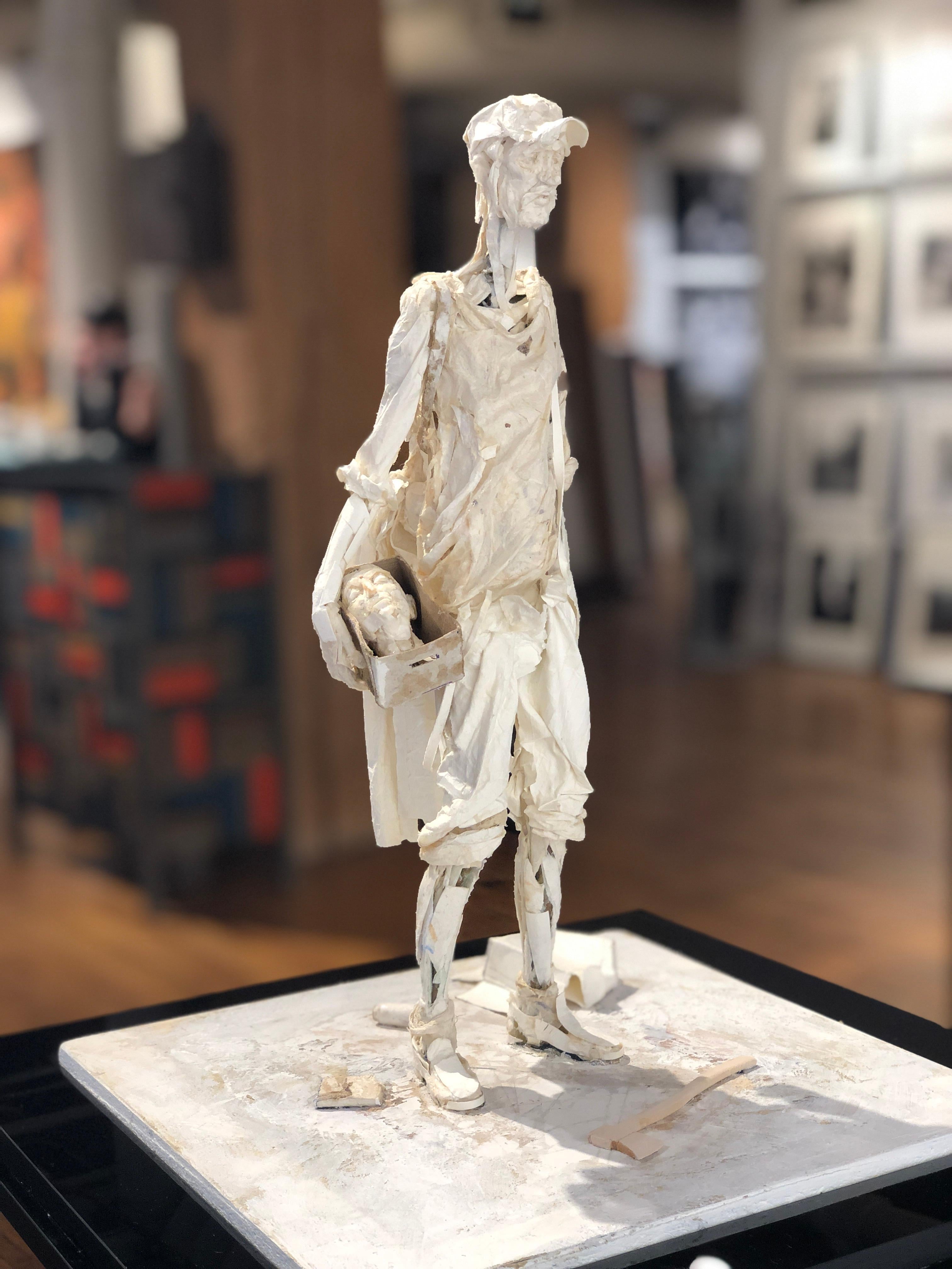 David - Highly Detailed Paper Sculpture of David with the Head of Goliath For Sale 3