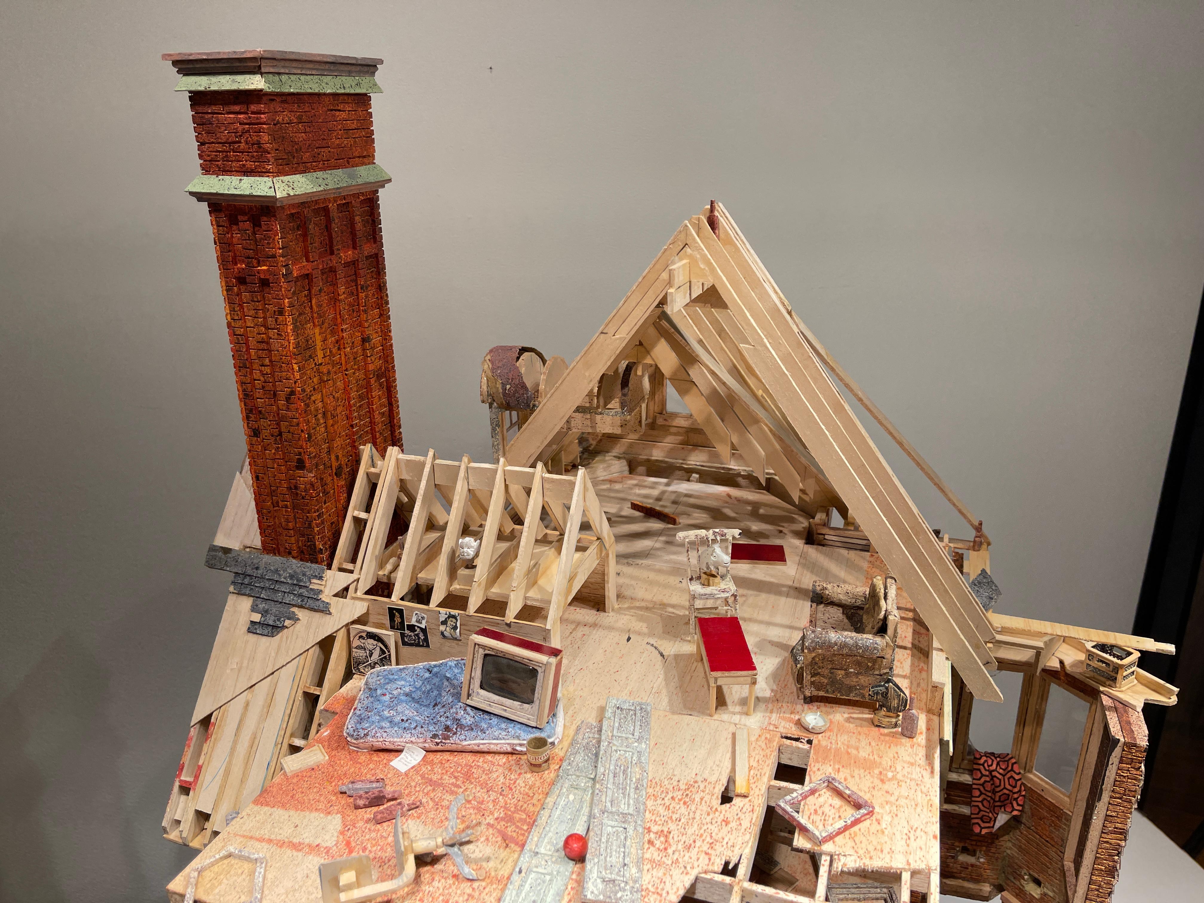 The Redpath Mansion - Highly Detailed Scale Model Sculpture, Crumbling Building For Sale 7