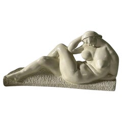 Ivan MESTROVIC (1883-1962) after, Pensive woman  art deco plaster sculpture 1927