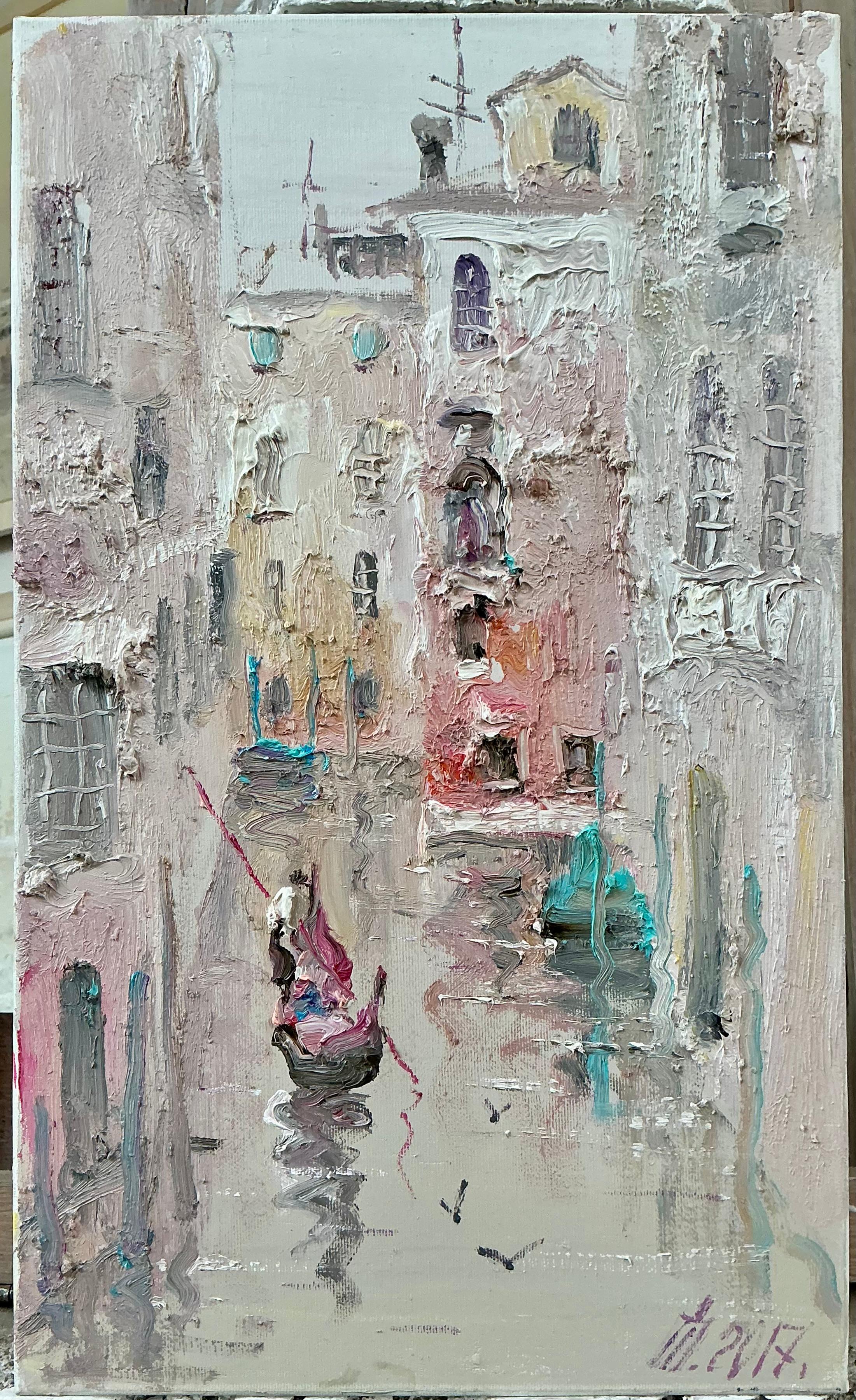 Ivan Pylypenko Landscape Painting - "A trip to Venice"