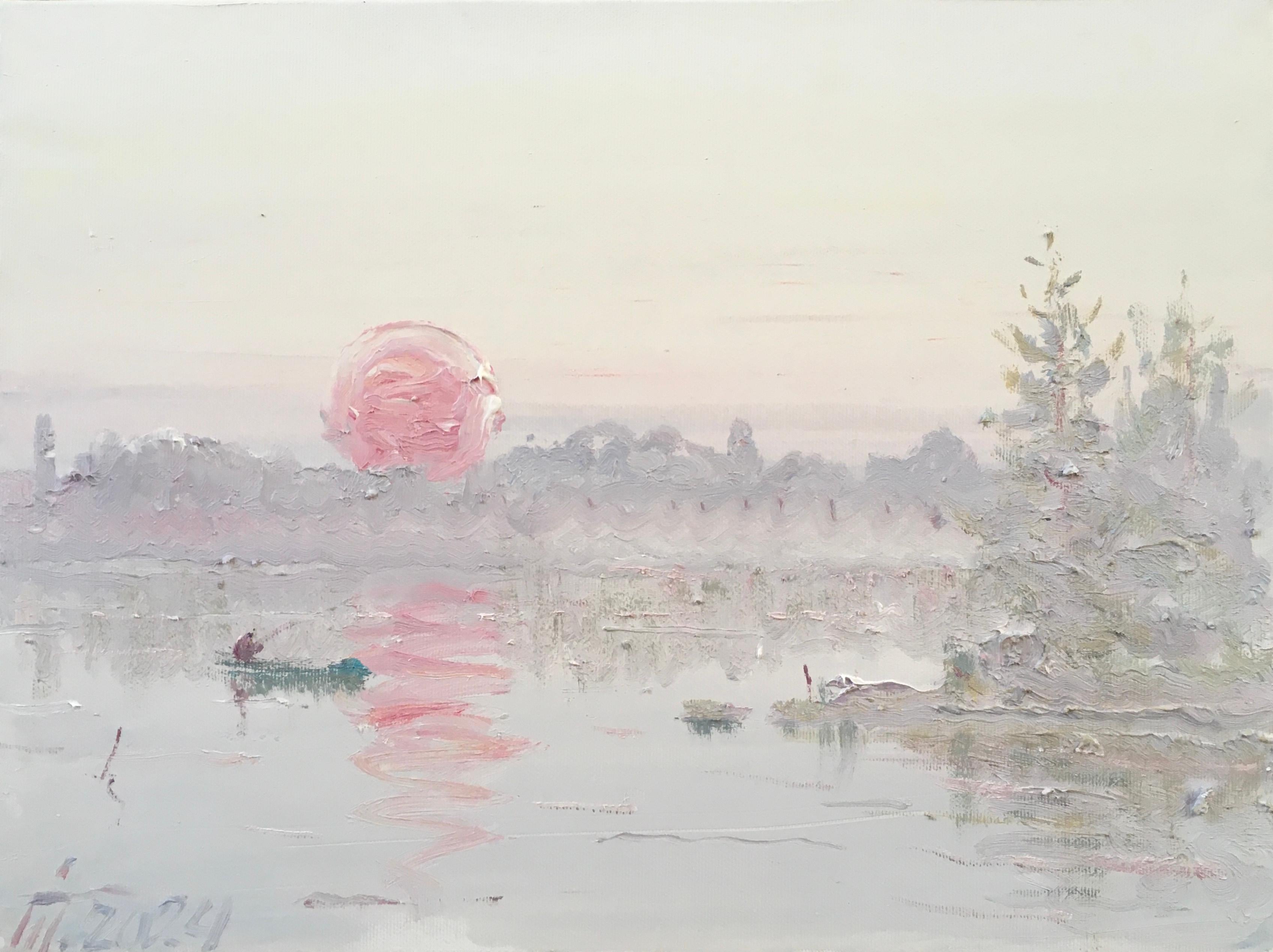 Ivan Pylypenko Landscape Painting - "Fisherman"