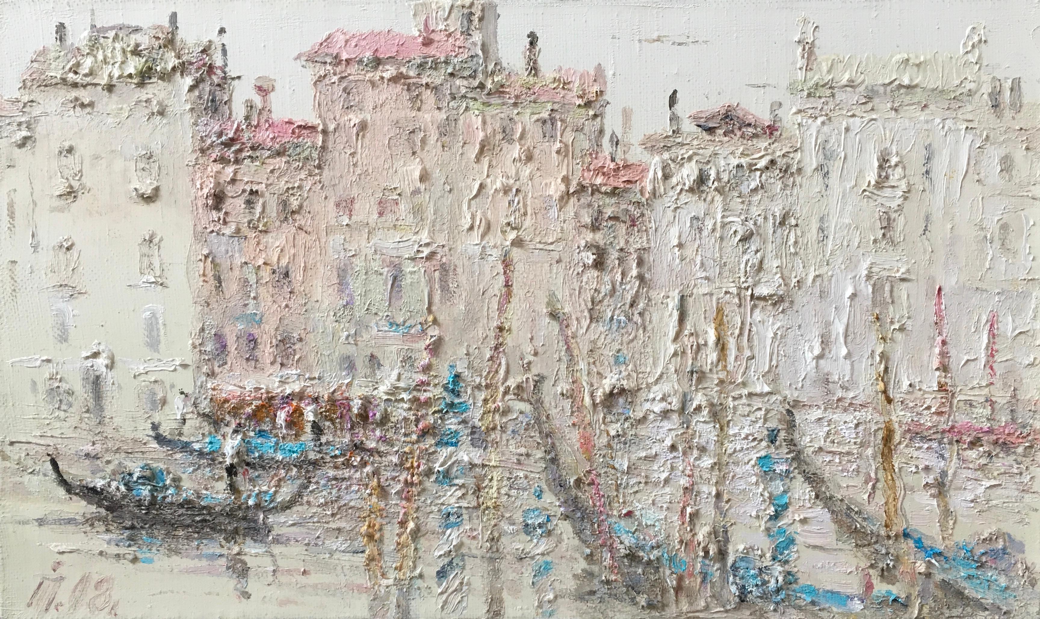 Landscape Painting Ivan Pylypenko - "Gondolas on the canal"