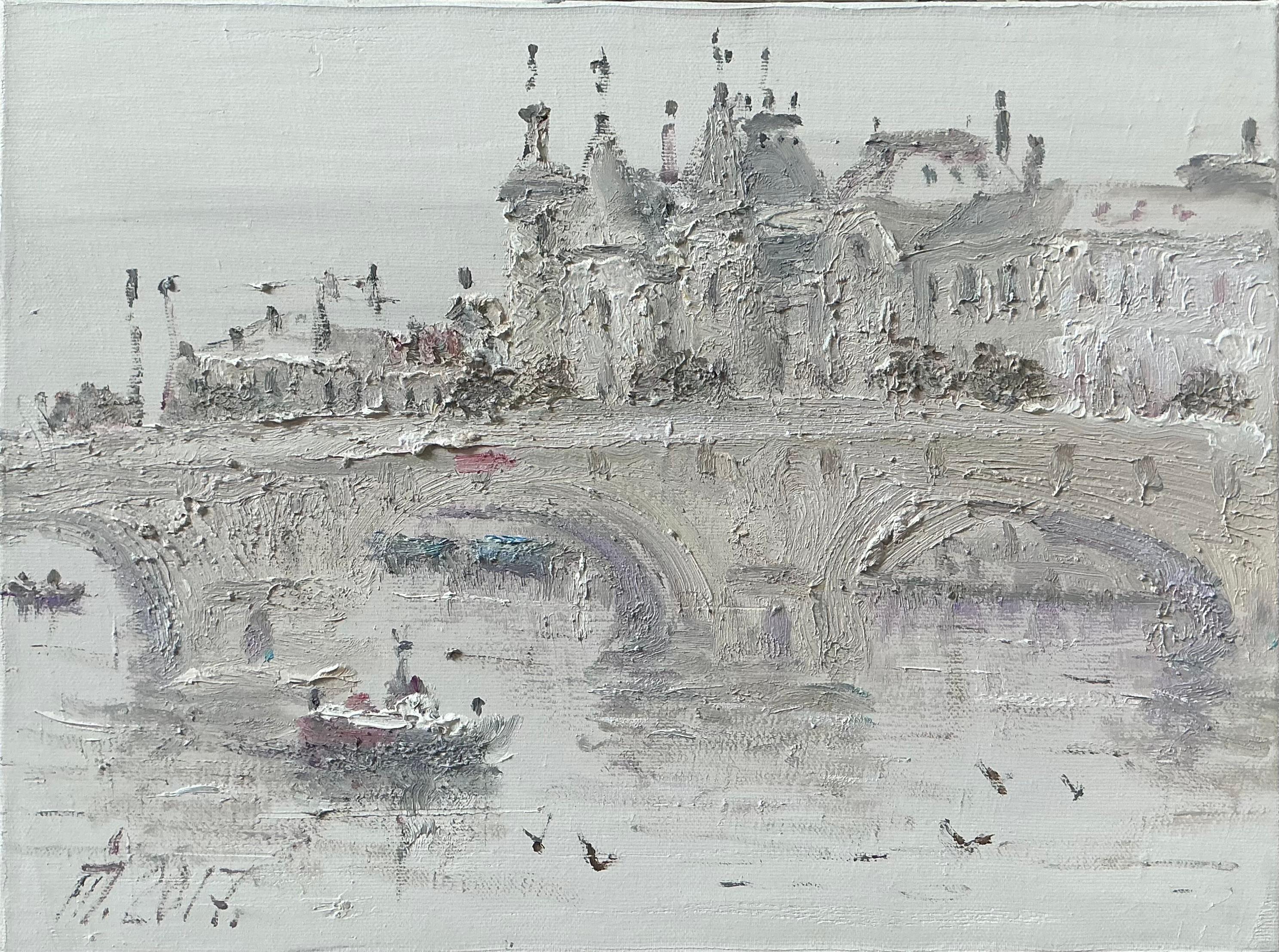 Ivan Pylypenko Landscape Painting - "On the Seine"