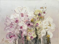 Orchids, Original Still Life Painting, Oil on Canvas, 2015