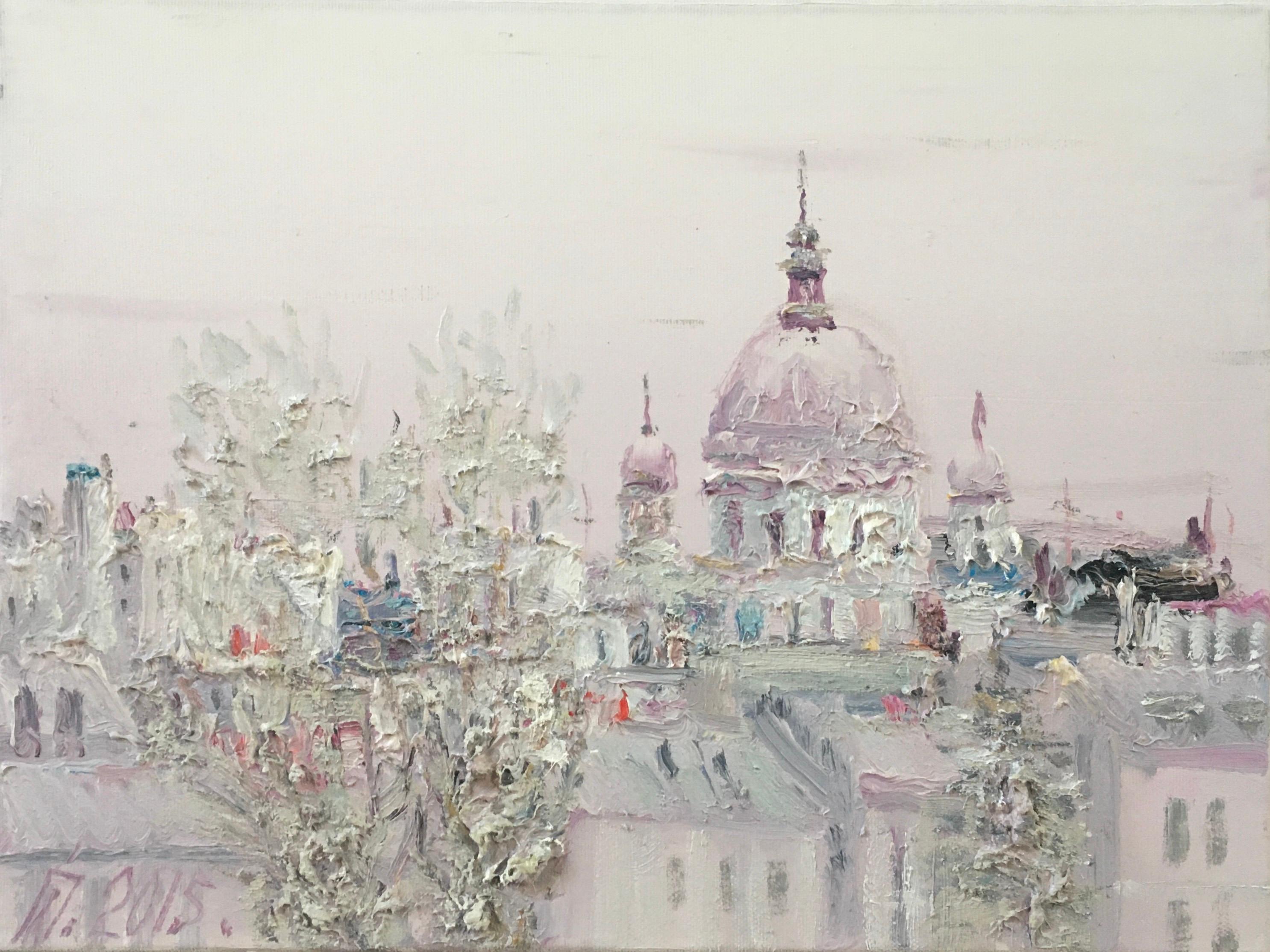 Ivan Pylypenko Landscape Painting – „Roofs of Paris“