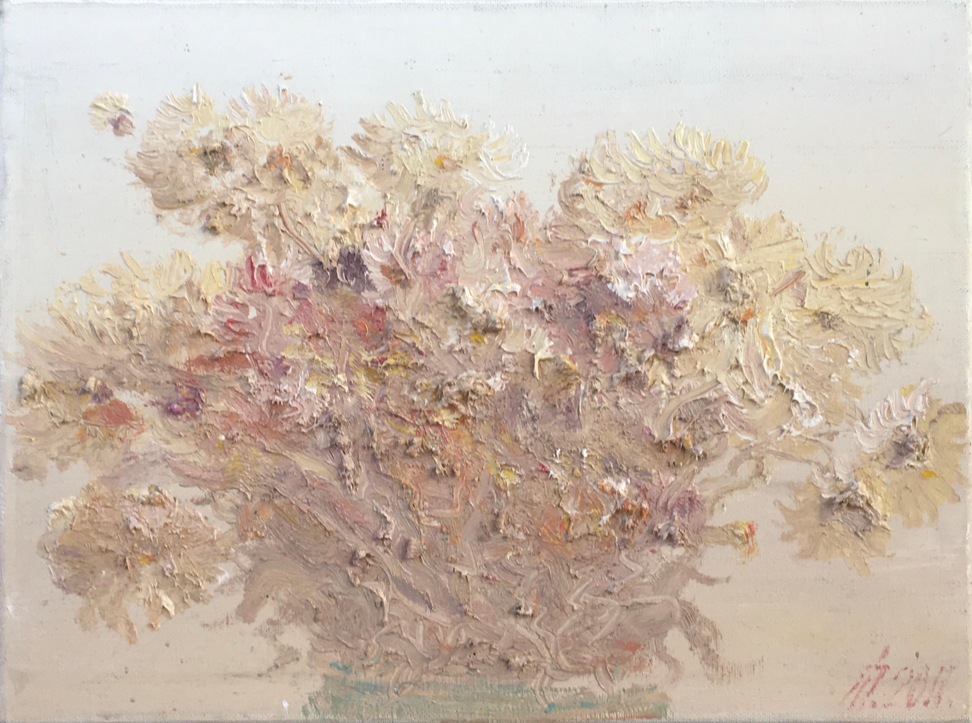 Ivan Pylypenko Landscape Painting – "Tee-Chrysanthemen"