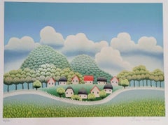 Country Town - 1990s - Ivan Rabuzin - Serigraph - Contemporary