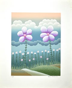 Field of Flowers - Original Screen Print by Ivan Rabuzin - 1990s