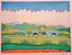 Happy Village - 1990s - Ivan Rabuzin - Lithograph - Contemporary