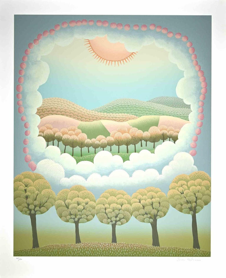 J Rabuzin Ivan Rabuzin - Landscape in Landscape - Original Screen Print by Ivan ...