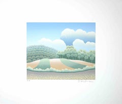 Retro Landscape - Screen Print by Ivan Rabuzin - 1990