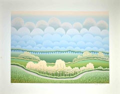 Landscape - Original Screen Print by Ivan Rabuzin - 1990