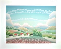 Landscape - Original Screen Print by Ivan Rabuzin - 1990s