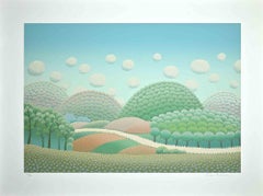 Landscape - Original Screen Print by Ivan Rabuzin - 1990s