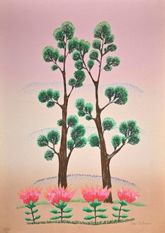 Pink Sky - Screen Print by Ivan Rabuzin - 1990s