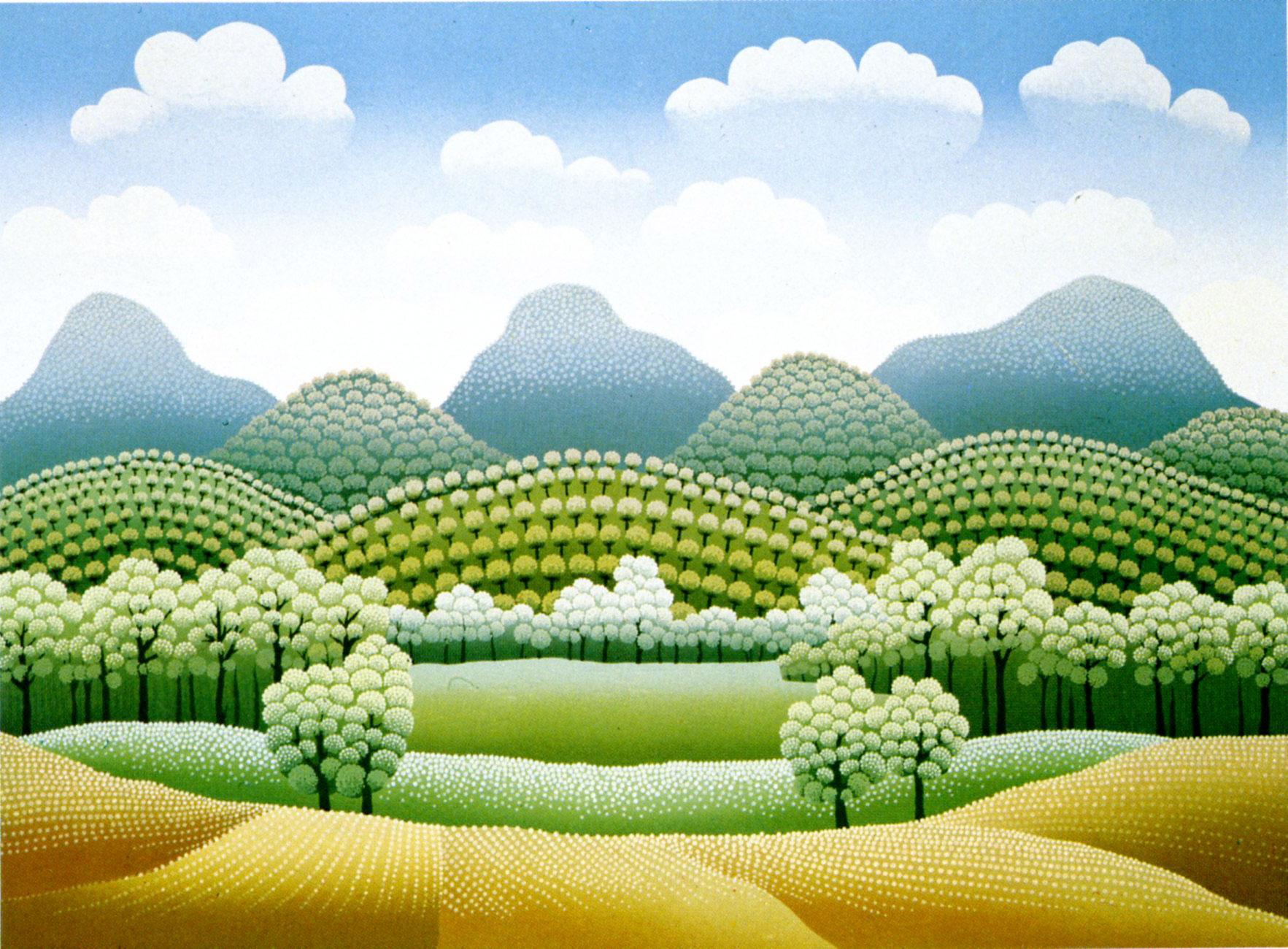 Landscape Print Ivan Rabuzin - Les grandes montagnes