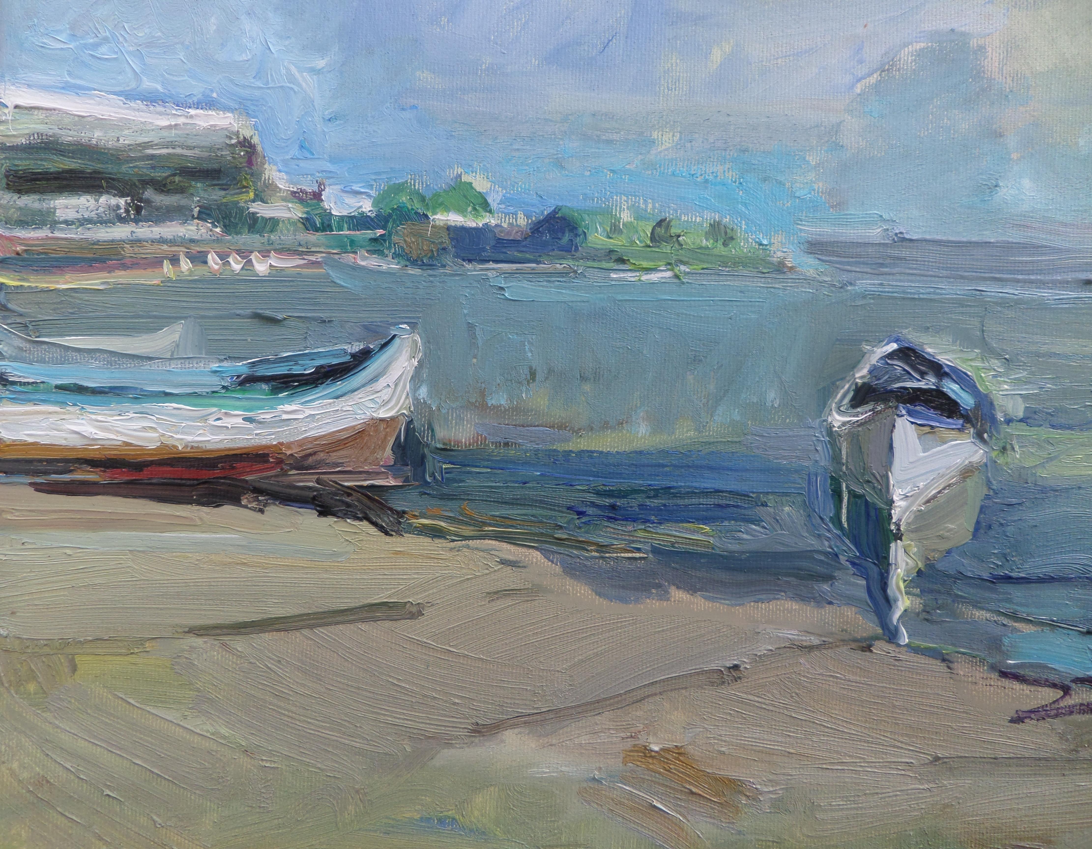 Boats - Painting by Ivan Roussev