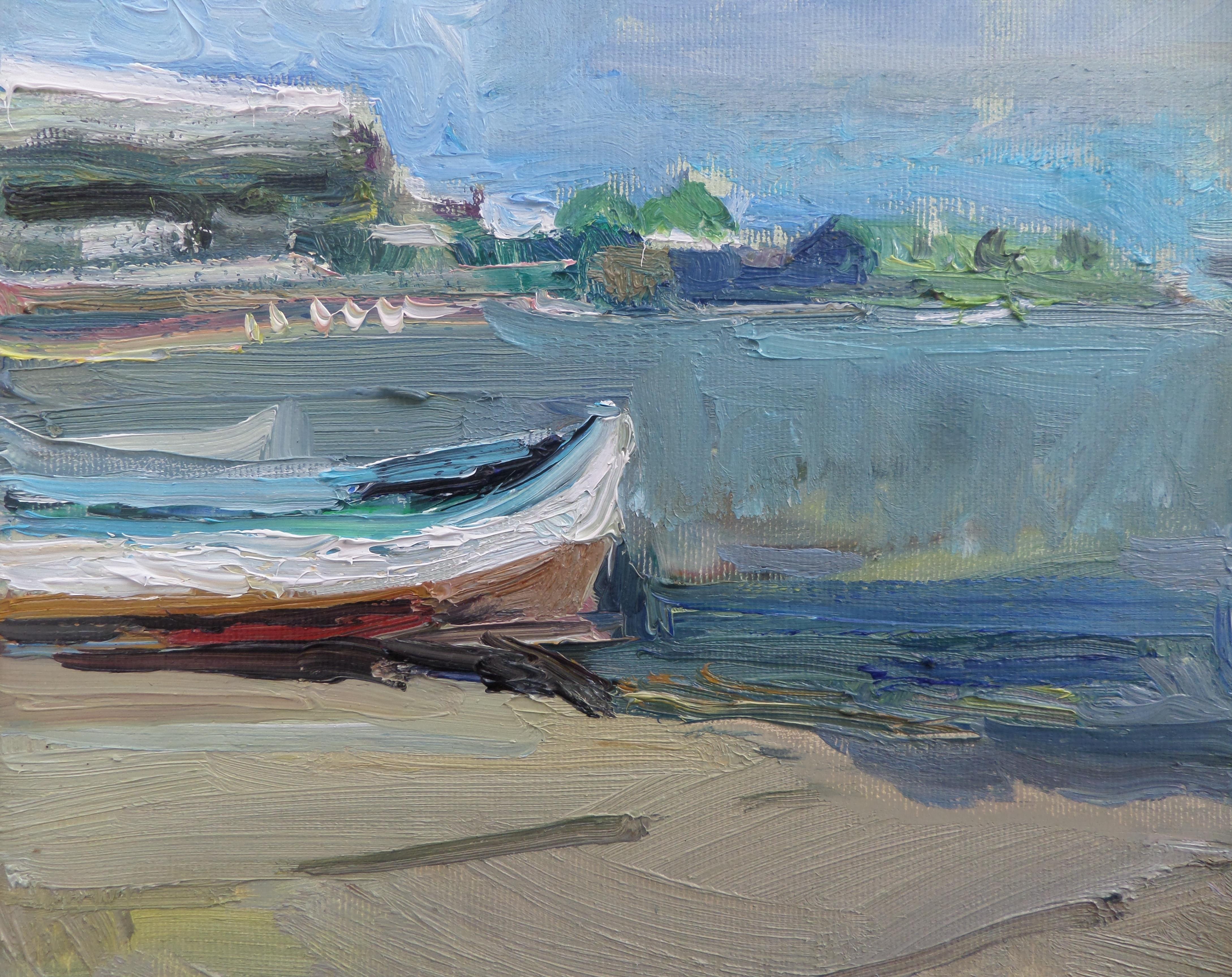 Boats - Impressionist Painting by Ivan Roussev