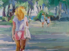 Contrasti Paesaggio Pittura ad olio Colori Blu Verde Rosa Giallo Bianco Marrone Grigio