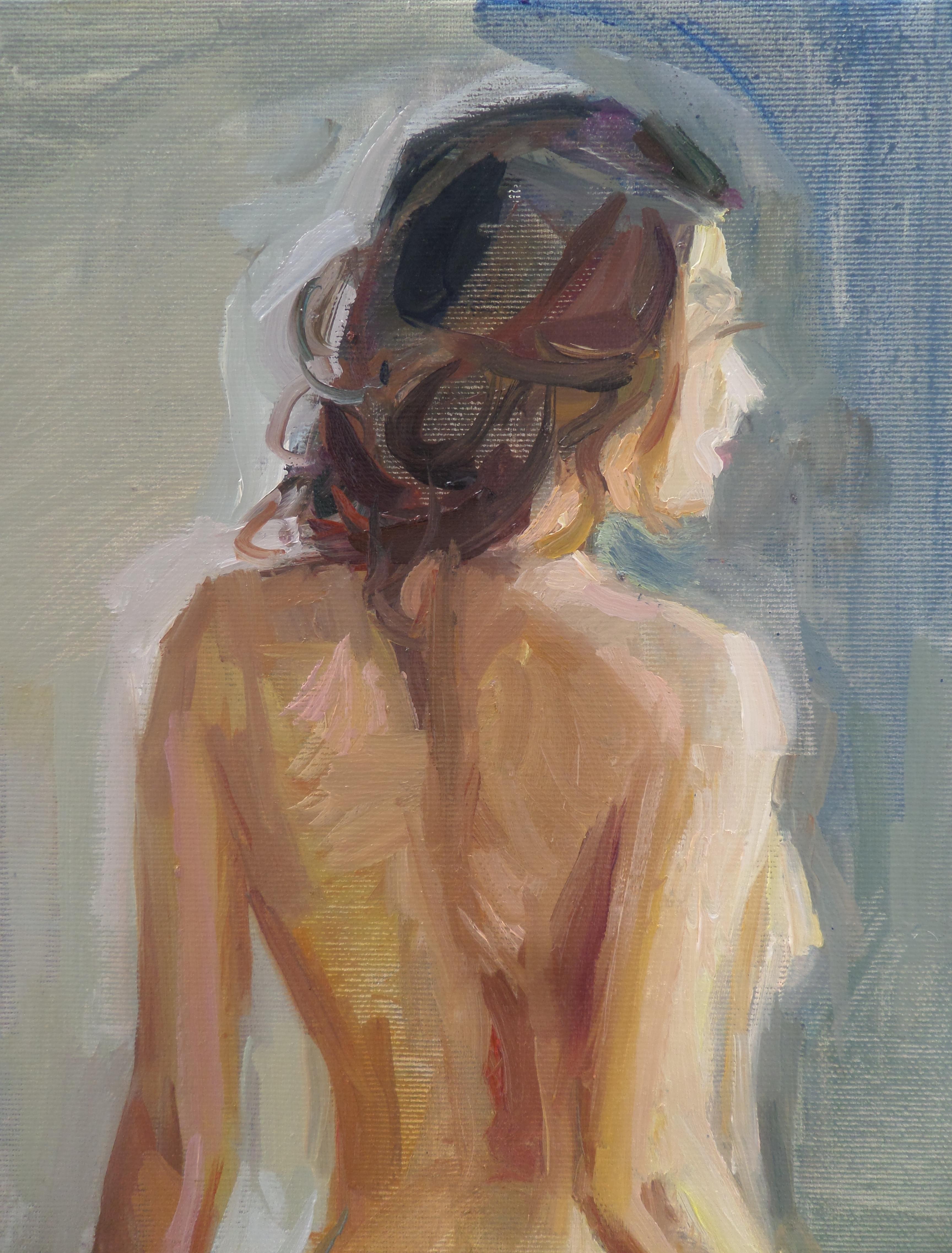 Mädchen – Painting von Ivan Roussev