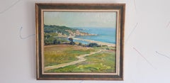 Last Summer In Sinemoretz - Landscape Painting Canvas Oil Green Blue Sands