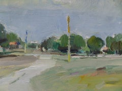 Sinemoretz - Landscape Oil Painting Colors Green Blue Brown White Grey