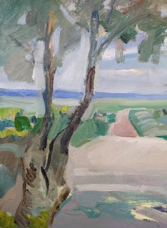 Los Pirineos - Pintura Paisaje Lienzo Óleo Gris Amarillo Negro Marrón