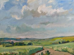 Wheat - Oil Painting Colors Blue White Grey Green Pale Brown