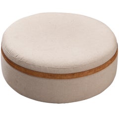 Ivan Schlechter Ottoman in Fabric and Leather