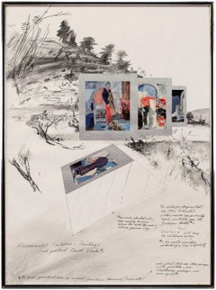 1970s Israeli "Untitled proposal for Environmental Sculpture Project" Collage