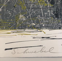 1970er Jerusalem Street Scene Siebdruck-Lithographie Ivan Schwebel Bezalel Künstler