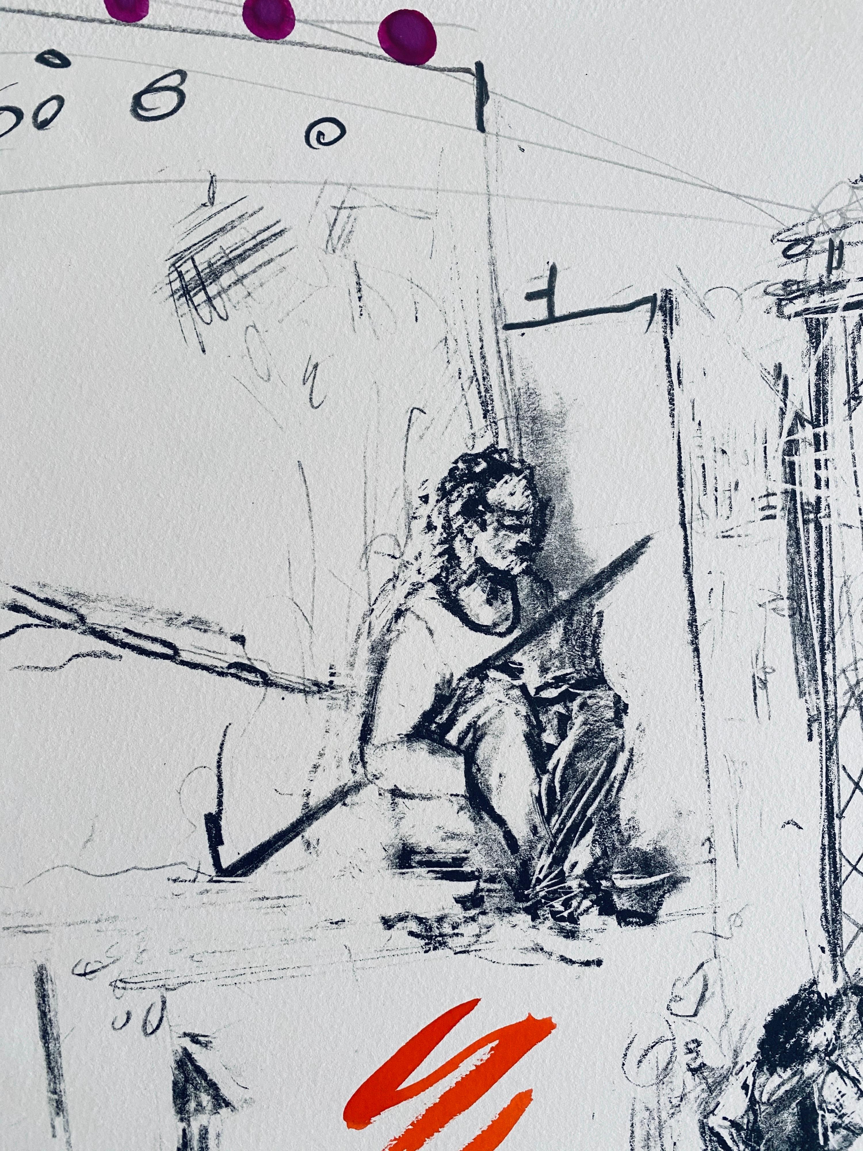 Litografia dipinta a mano 