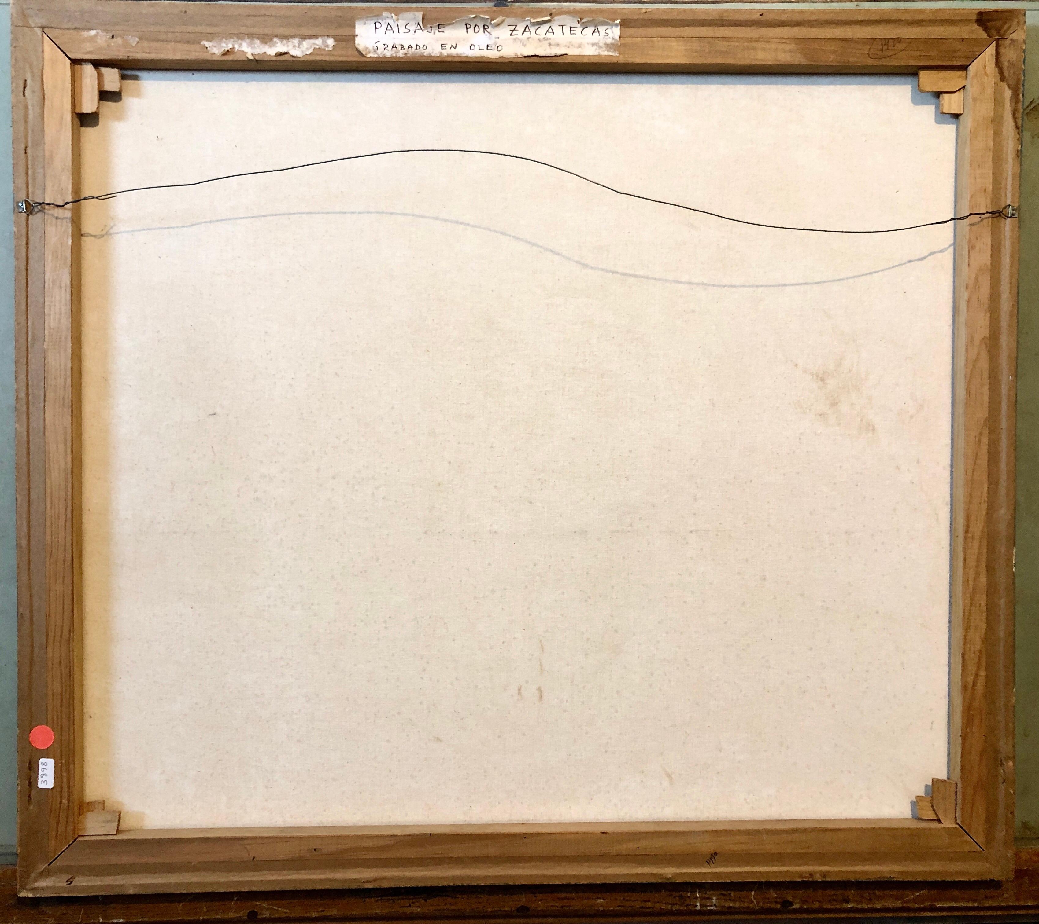Peinture à l'huile moderniste de Bezalel, artiste israélien, art judaïque de Jérusalem en vente 7