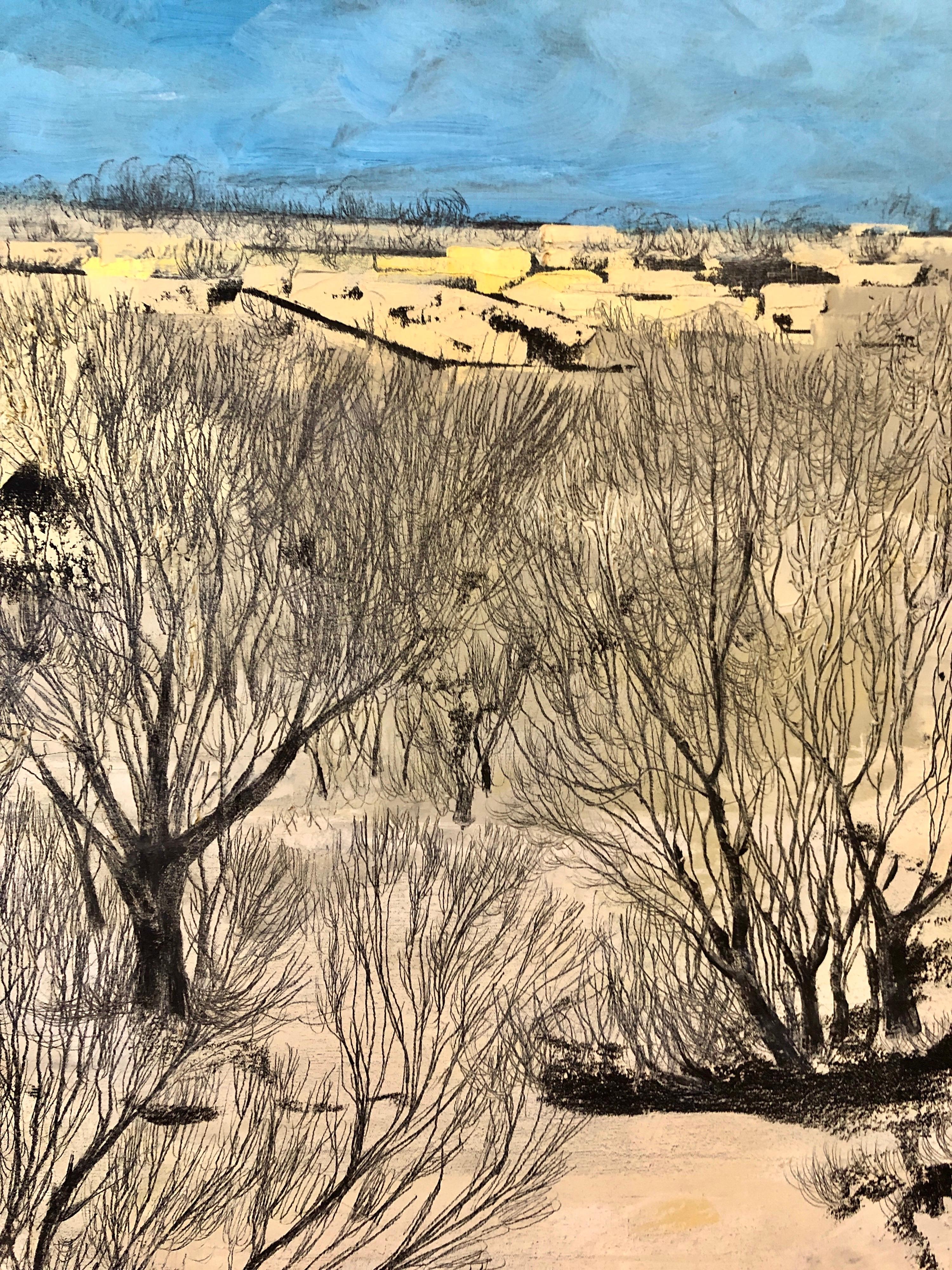 Peinture à l'huile moderniste de Bezalel, artiste israélien, art judaïque de Jérusalem en vente 2