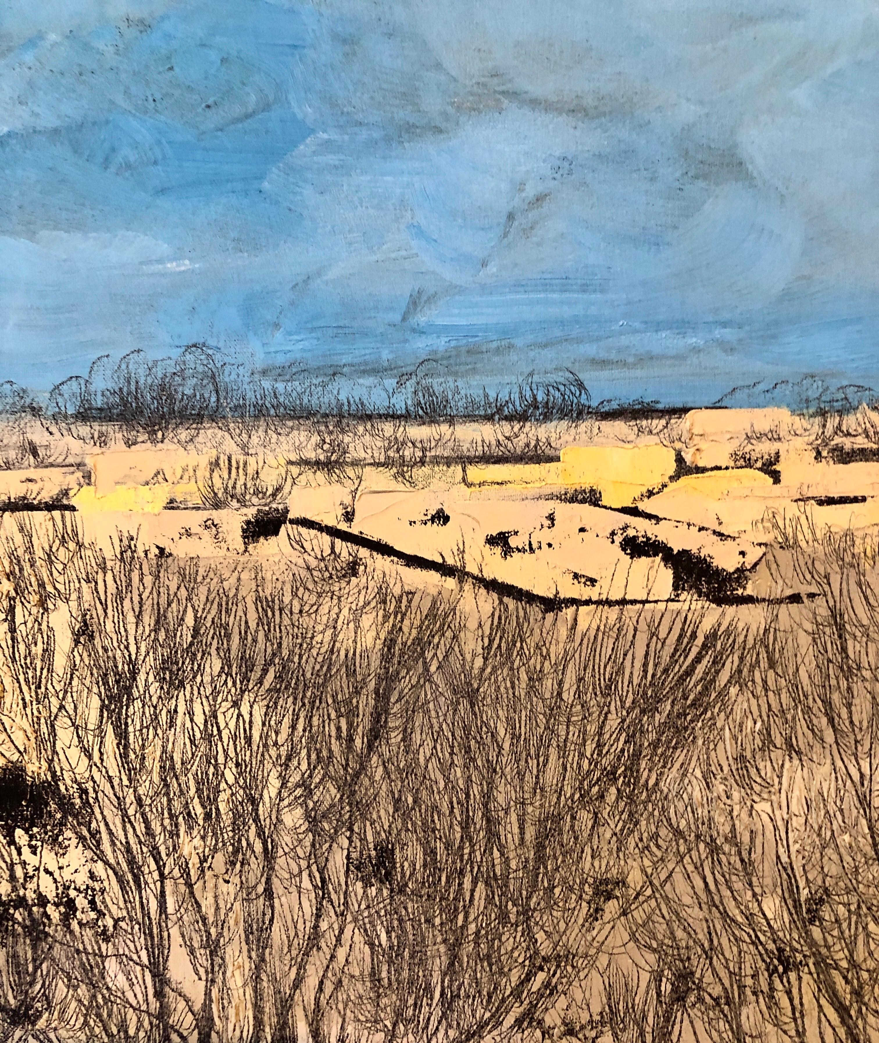 Peinture à l'huile moderniste de Bezalel, artiste israélien, art judaïque de Jérusalem en vente 3