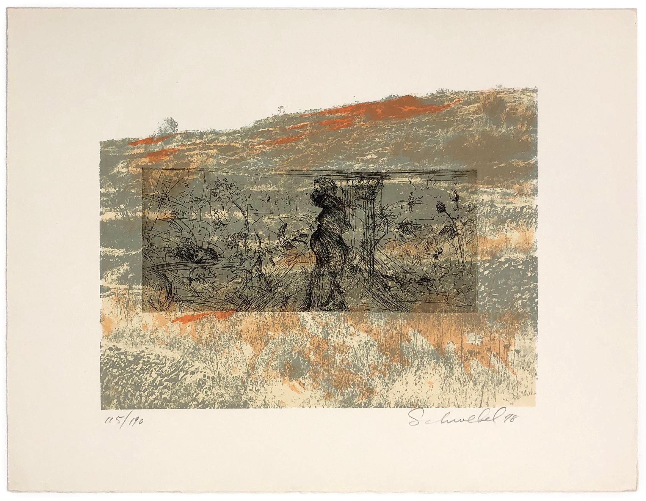 Figurative Print de Ivan Schwebel - Sin título (de Diez pintores sobre la guerra y la paz), litografía firmada a mano