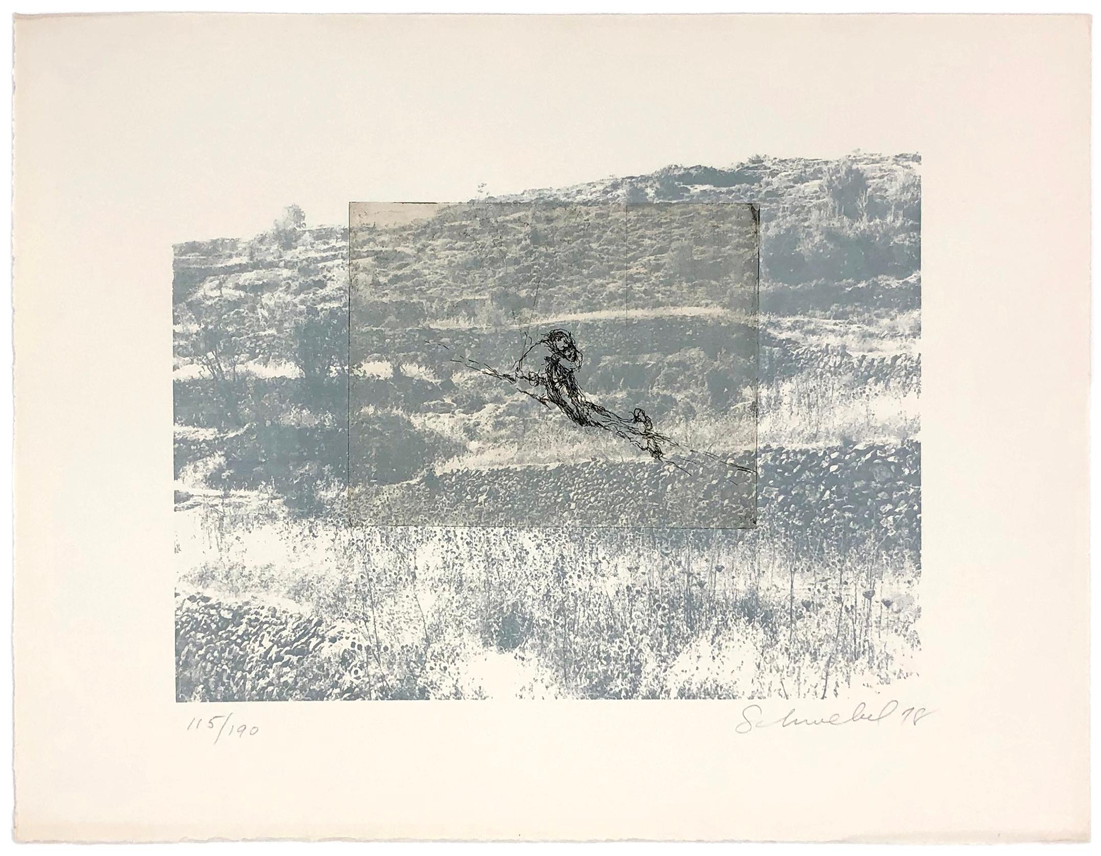 Ivan Schwebel Figurative Print - Untitled (from Ten Painters on War and Peace), hand signed lithograph