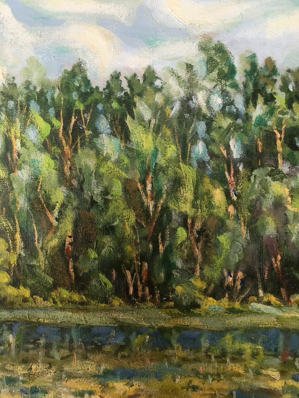 A Corner of the Picturesque Sumy Region, Original oil Painting, Ready to Hang For Sale 3