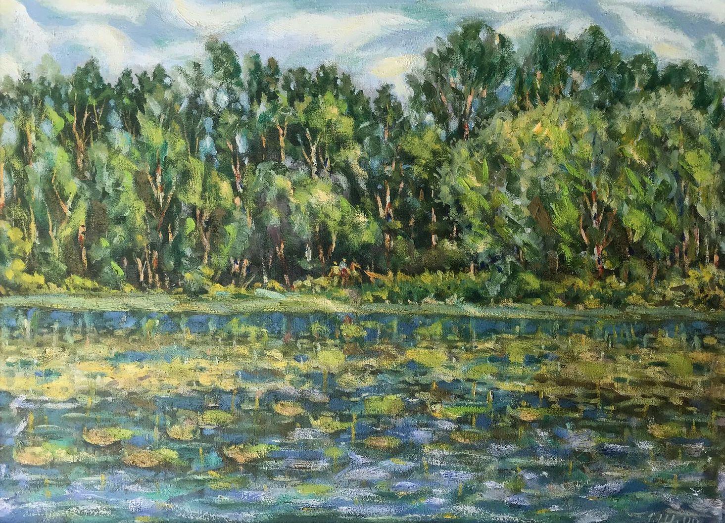 Ivan Shapoval Landscape Painting - A Corner of the Picturesque Sumy Region, Original oil Painting, Ready to Hang