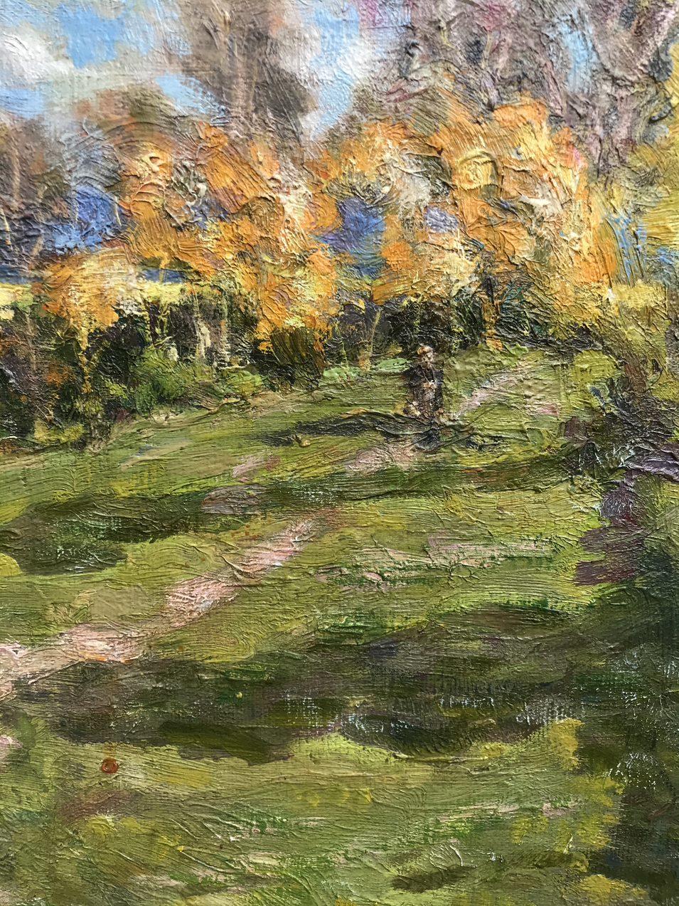 Autumn in Sednev, Original oil Painting, Ready to Hang For Sale 4