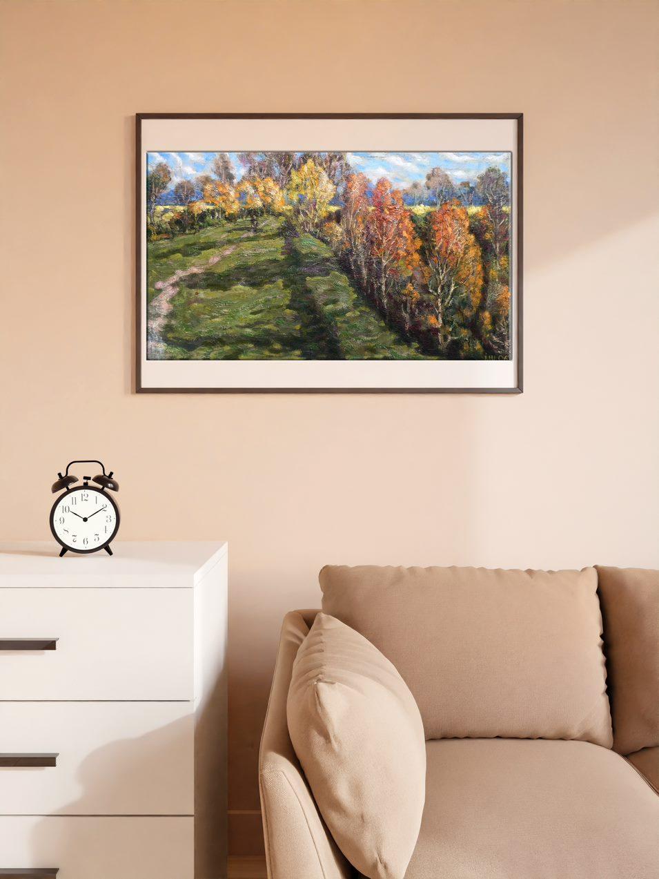 Autumn in Sednev, Original oil Painting, Ready to Hang For Sale 6