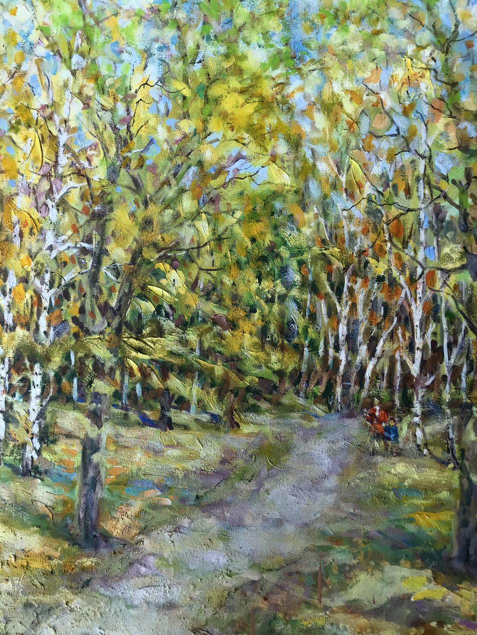 Autumn in the Sumy Region, Original oil Painting, Ready to Hang For Sale 3
