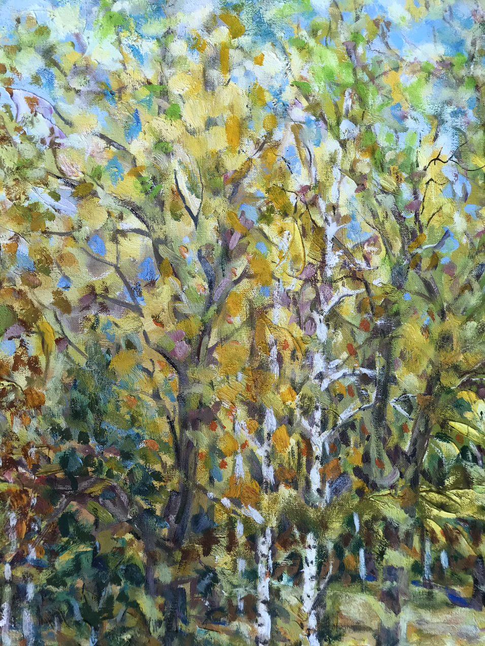 Autumn in the Sumy Region, Original oil Painting, Ready to Hang For Sale 4