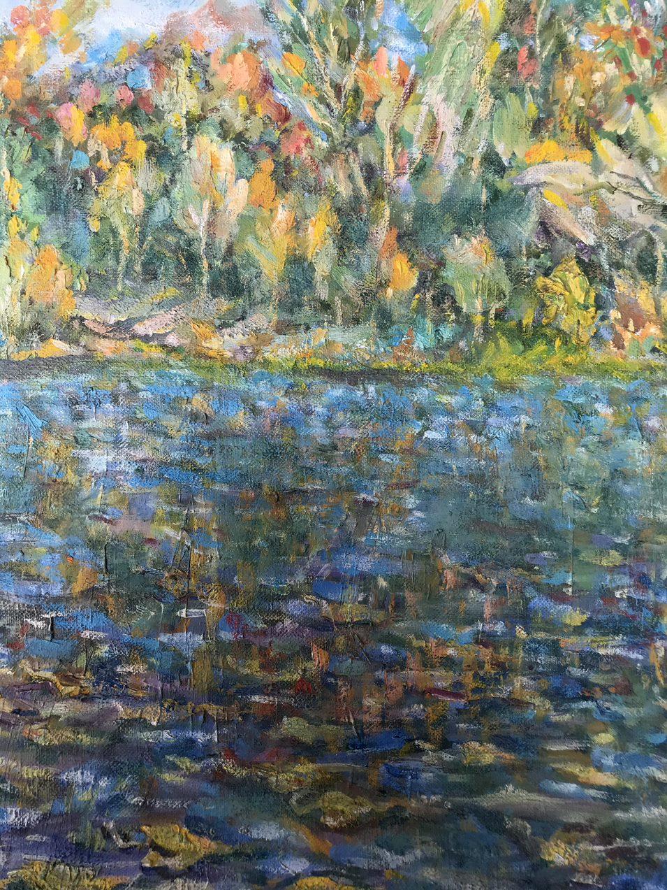 L'automne vient, peinture à l'huile originale, art de la toile, fait à la main, prêt à accrocher en vente 1
